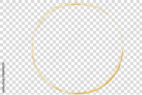 Gold frame border golden vector thin boarder round circle element