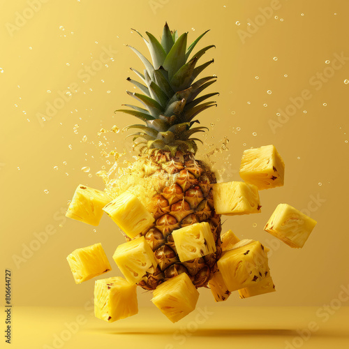  pineapple cutted pieces