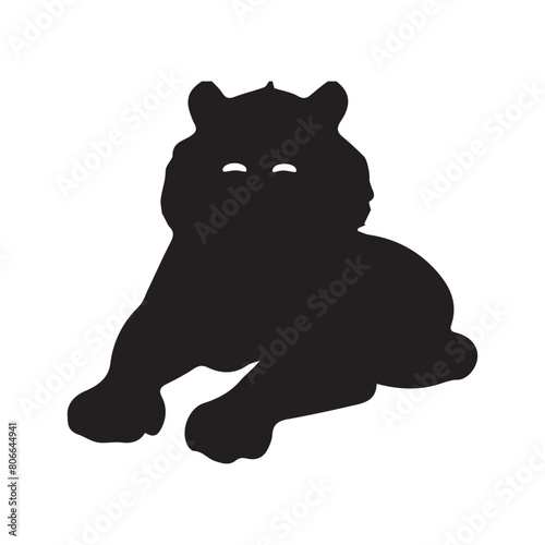 lion black silhouette design logo illustration 