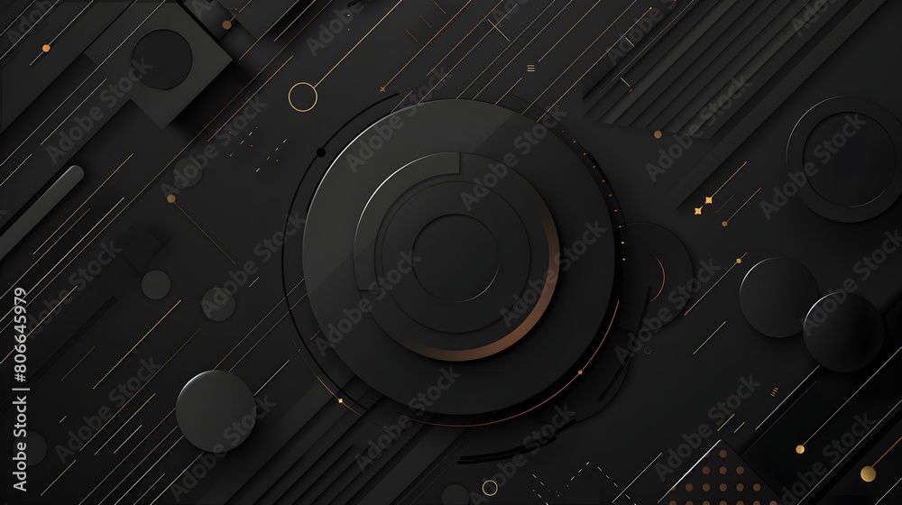 Fototapeta premium modern luxury abstract black circle background
