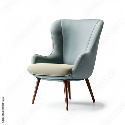 Elegant Colorful Chair with White Backgrande. with Generative AI technology	
