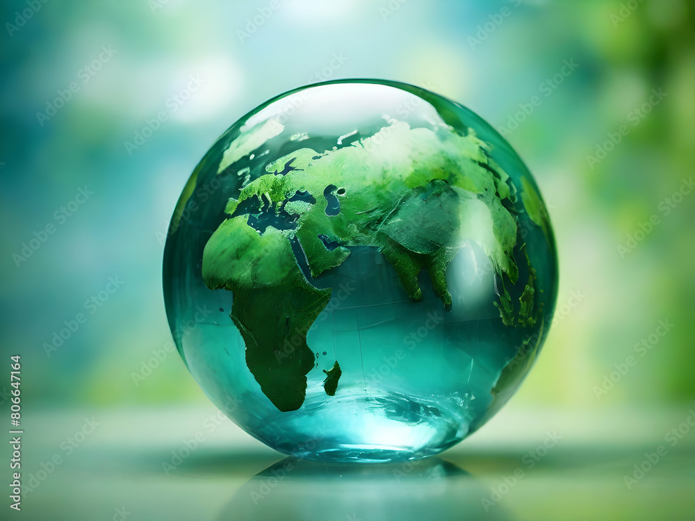 Green World: Earth and Environment Green world background Ai generative 