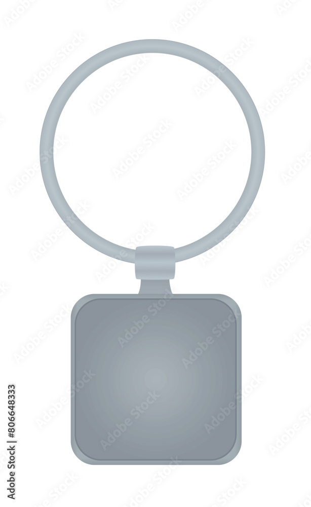 Obraz premium Square shape key chain. vector illustration