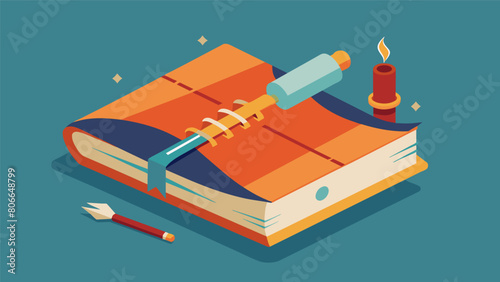 Using delicate tools and techniques the books fragile binding is carefully repaired to prevent further damage.. Vector illustration