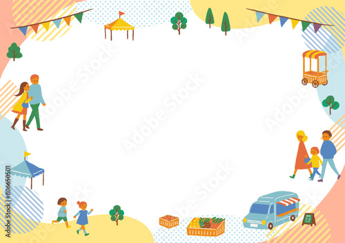 people going out for marche