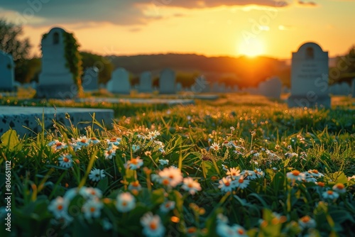 A solemn military cemetery, Honor the sacrifice of fallen heroes on memorial day