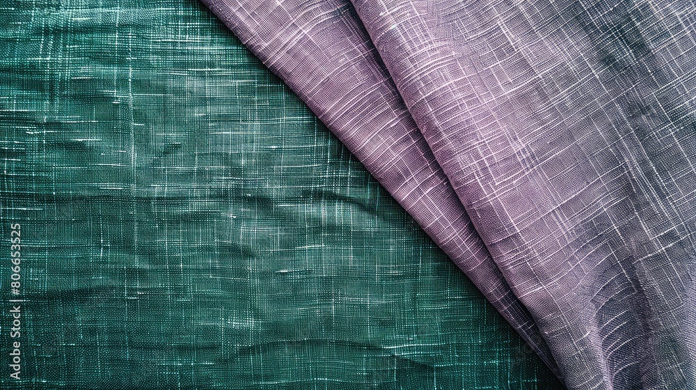 Pale lavender crosshatch lines over a deep forest green linen textured canvas. Pale lavender crosshatch lines over a deep forest green linen textured canvas.