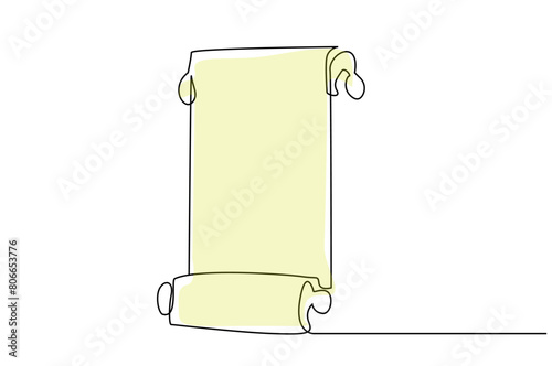 paper old retro document edict message one line art design vector