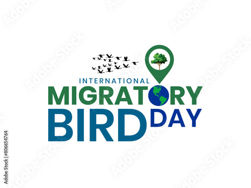 World Migratory Bird Day creative concept idea design. 8th May World Migratory Bird Day (WMBD). Template for background, banner, card, and poster. vector illustration.
