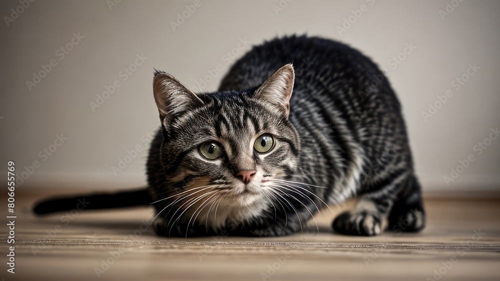 portrait of a cute cat animal