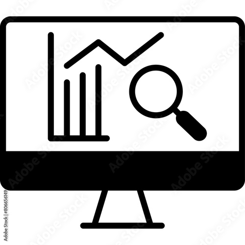 Business analyst vector icon in glyph style 