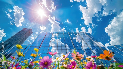 An inspiring montage of global landmarks powered by solar energy, demonstrating the widespread adoption and impact of solar tile technology. photo