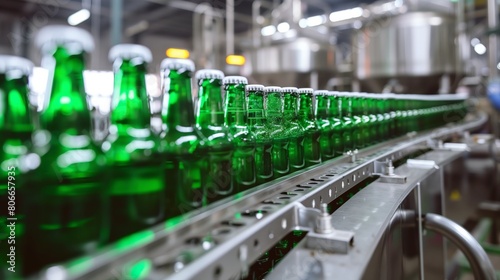 Efficient bottle production line in a brewery with focus on green glass bottles