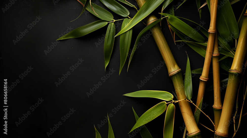 Fototapeta premium Bamboo trees in jungle ,generative ai