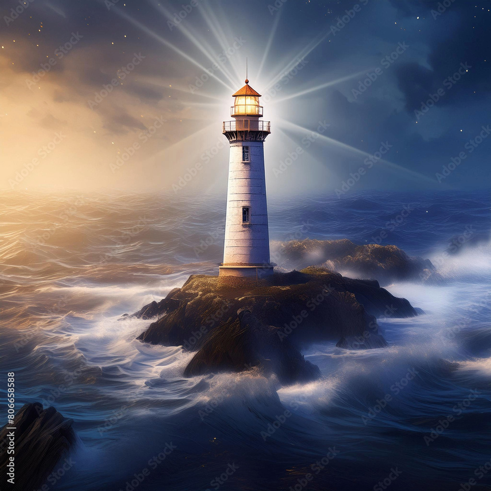 어두운 바다를 밝혀주는 등대
A lighthouse that brightens the dark sea