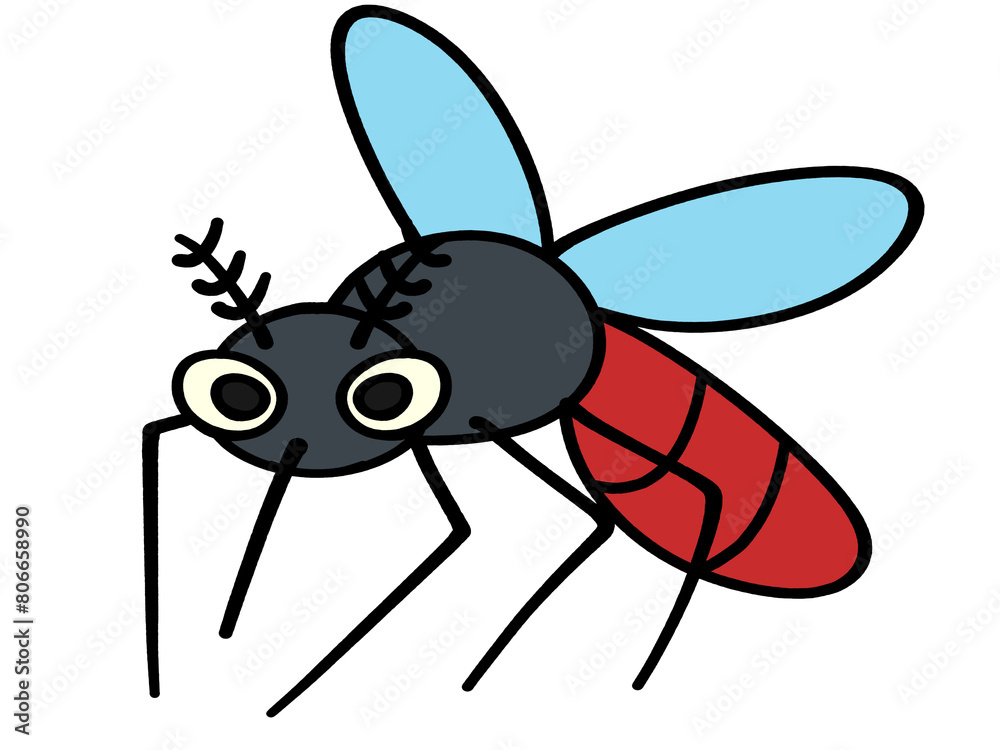 かわいい蚊のイラスト素材