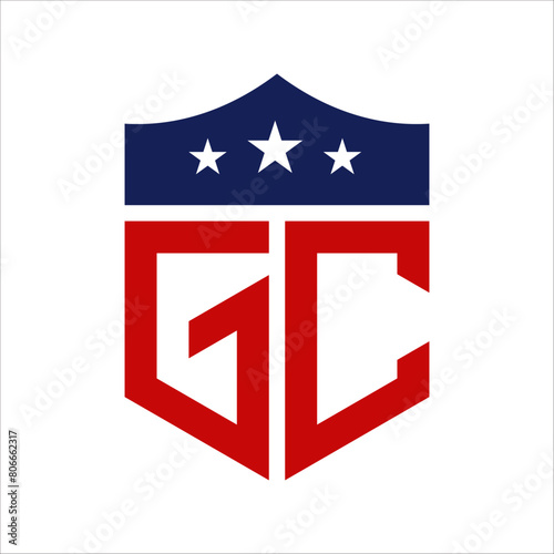 Patriotic GC Logo Design. Letter GC Patriotic American Logo Design for Political Campaign and any USA Event.