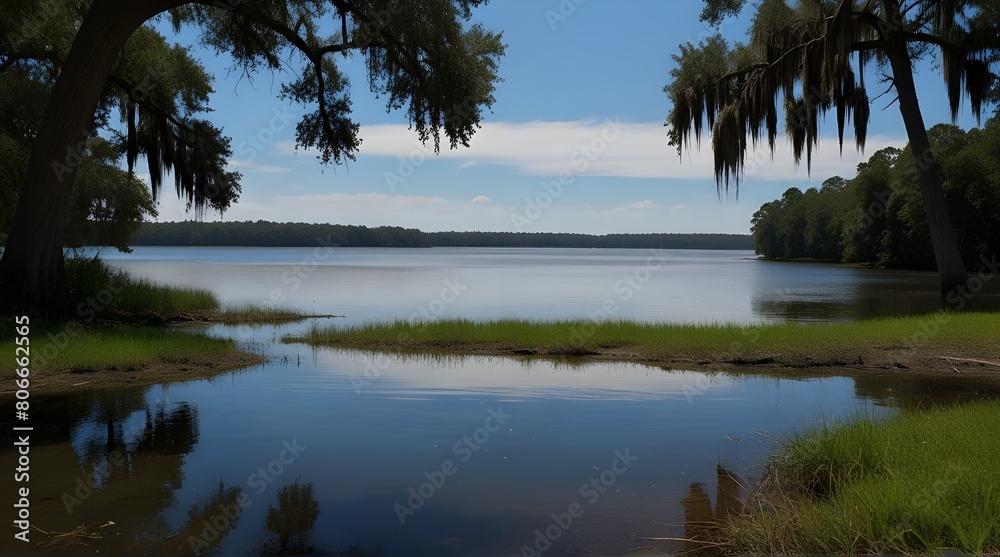 custom made wallpaper toronto digitalview of the May River in Bluffton SC from the grounds
