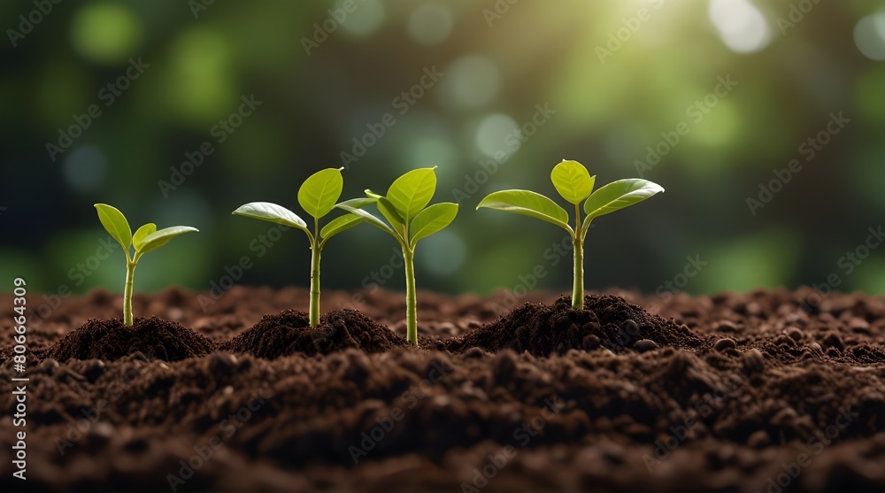 Growth Trees concept Coffee bean seedlings nature Growth Trees concept Coffee bean seedlings nature