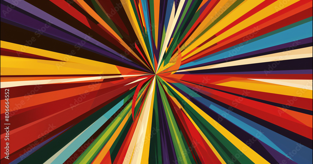 Colorful abstract radial burst background Colorful abstract radial burst background