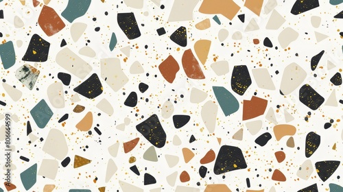 terrazzo seamless pattern. granite stone background for interior design. floor texture. photo