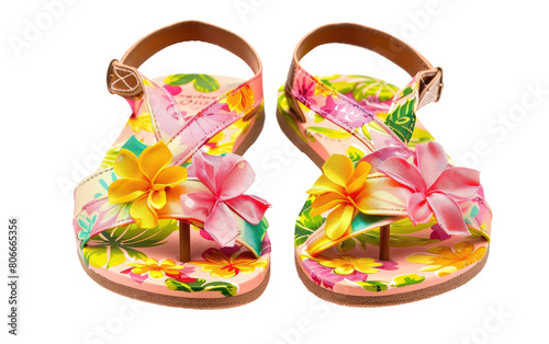 Summer Sandals Blossoming with Flowers, Summer Sandals Blossoming with Flowers