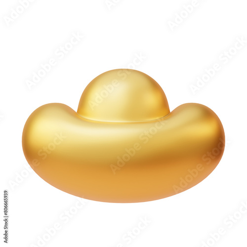 3D Gold Ingot