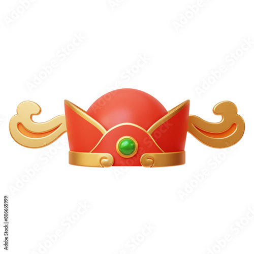 3D Chinese Traditional Hat