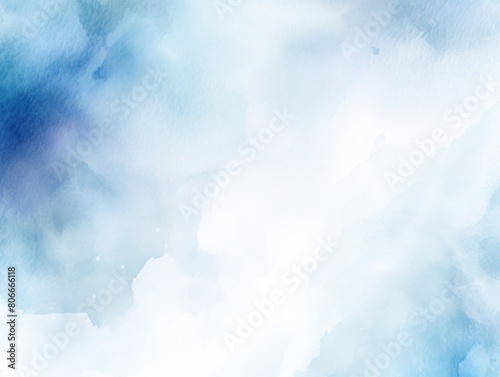 Indigo watercolor and white gradient abstract winter background light cold copy space design blank greeting form blank copyspace for design text photo  © Lenhard