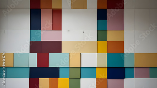 colourful wall nwith nwhite background