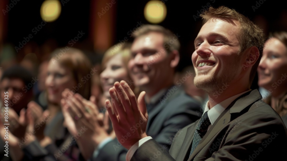 Fototapeta premium Audience Applauding at Formal Event