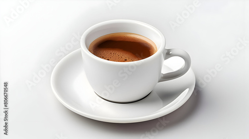 cup of coffee on white background