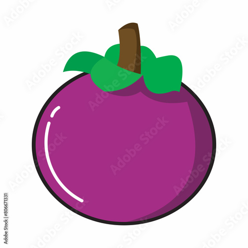 Manggis ungu dengan buah utuh dan manis