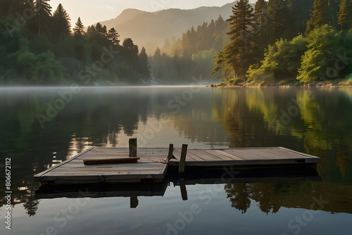 boat on the lake, morning on lake, lake view, Nature love, peaceful place on lake, Sunrise on the lake view  © Amber GFX
