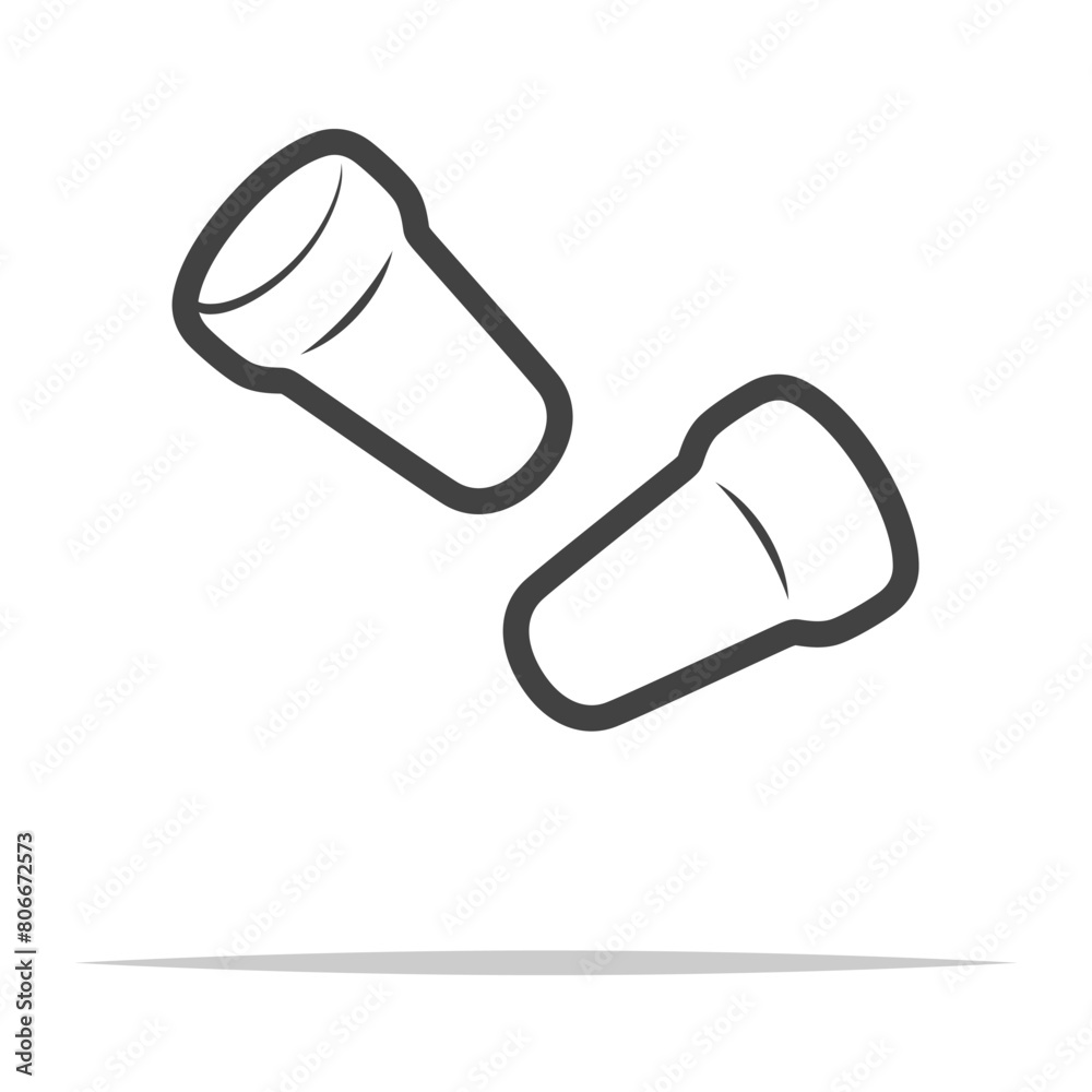 Earplugs hearing protection icon transparent vector isolated Earplugs hearing protection icon transparent vector isolated