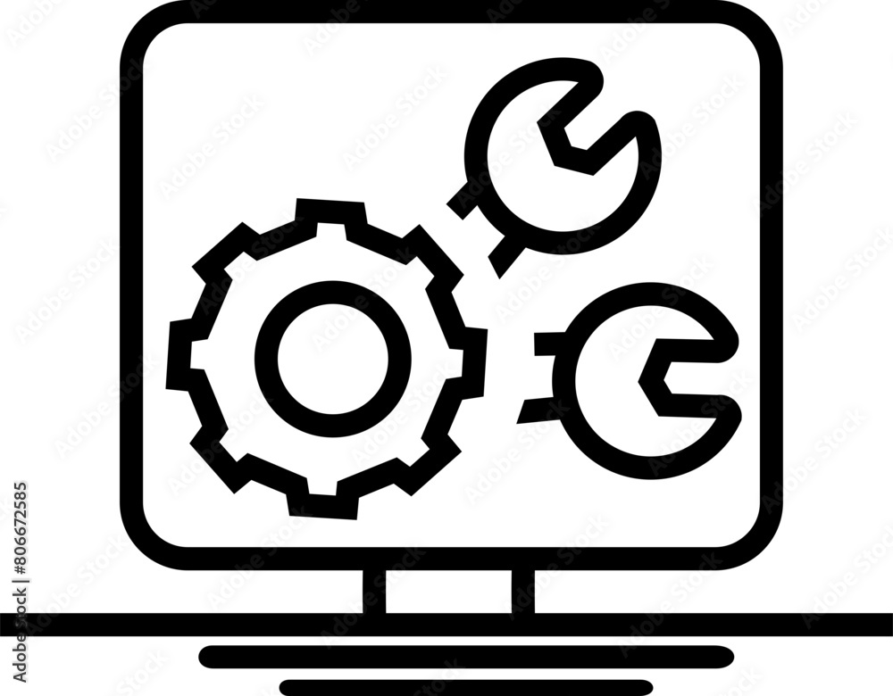 Software Technology Outline Icon