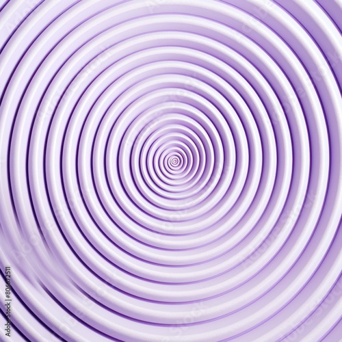 Lavender thin concentric rings or circles fading out background wallpaper banner flat lay top view from above on white background with copy space blank 