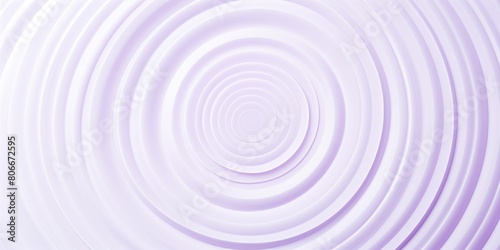 Lavender thin concentric rings or circles fading out background wallpaper banner flat lay top view from above on white background with copy space blank 