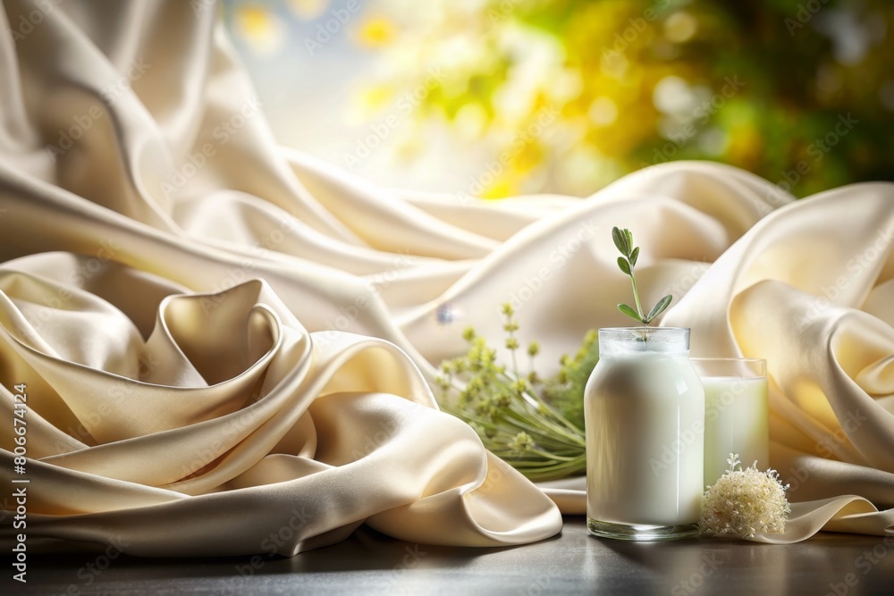 Background with flowing cloth. soft. Product presentation. Background with flowing cloth. soft. Product presentation.