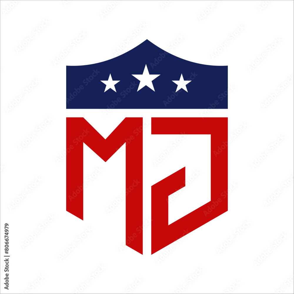 Patriotic MJ Logo Design. Letter MJ Patriotic American Logo Design for Political Campaign and any USA Event. Patriotic MJ Logo Design. Letter MJ Patriotic American Logo Design for Political Campaign and any USA Event.