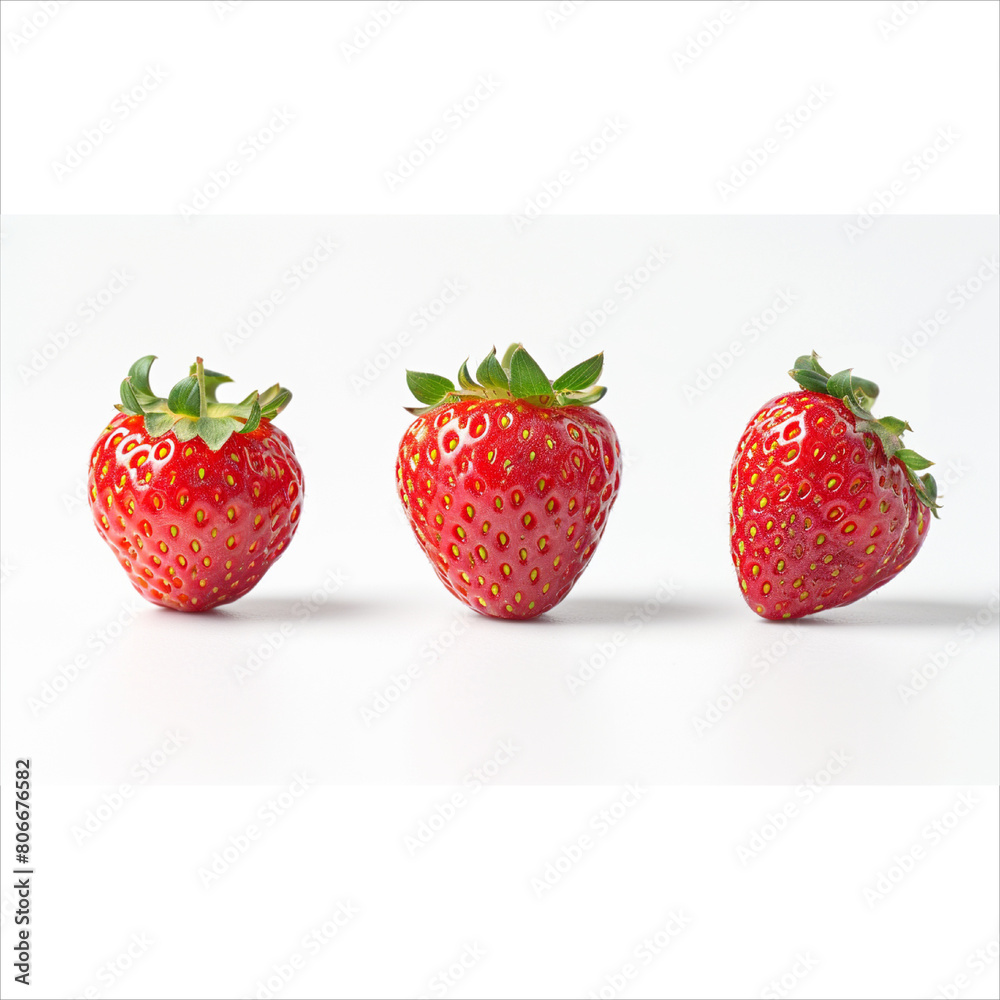 strawberries on white background strawberries on white background