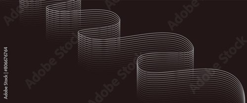 wavy stripe monochrome repetitive pattern with stair look-alike, good for graphical asset, background, presentation