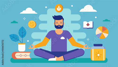 A mindful approach to fitness centered on promoting recovery and selfcare through lowintensity workouts and soothing recovery techniques.. Vector illustration