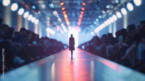 Fashion runway out of focus blur background