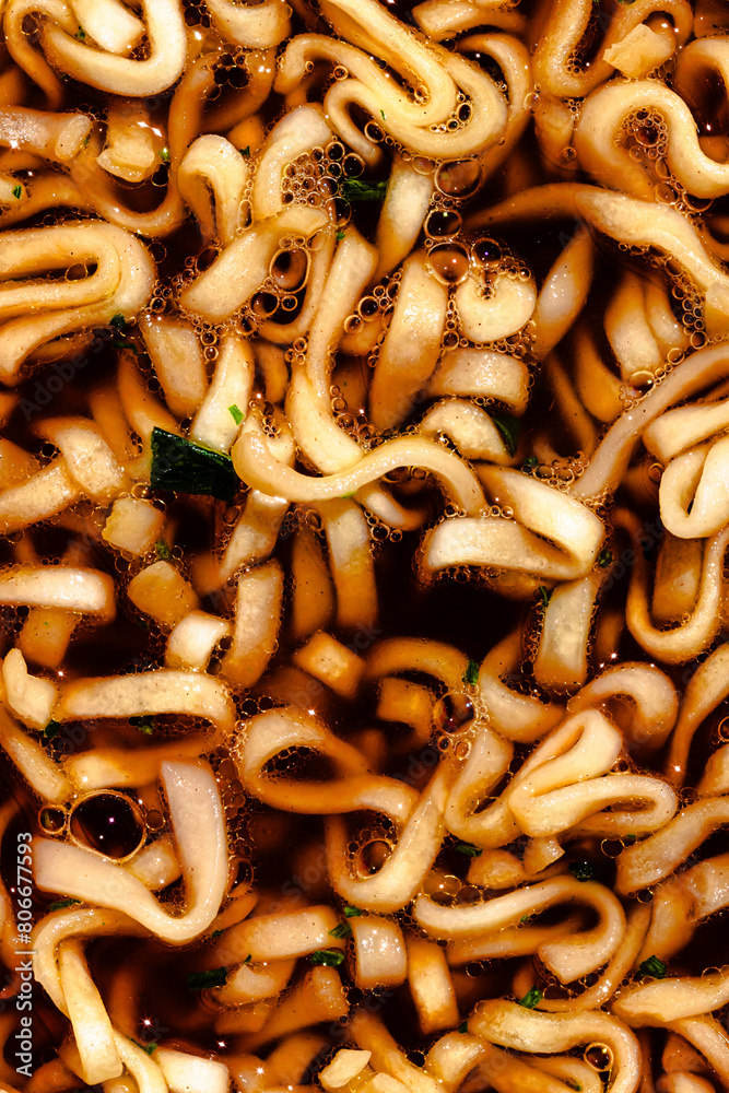 Full frame shot of fresh ramen noodles Full frame shot of fresh ramen noodles