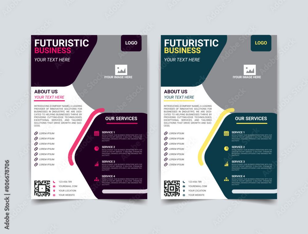 Obraz premium Business flyer template design