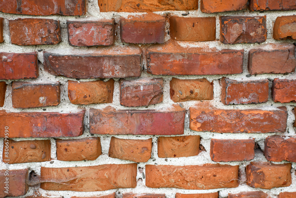 Obraz premium Stara cegła ściana struktura z bliska