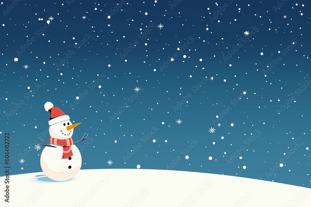 Frosty Figure: A Minimalist Snowman Vector Frosty Figure: A Minimalist Snowman Vector