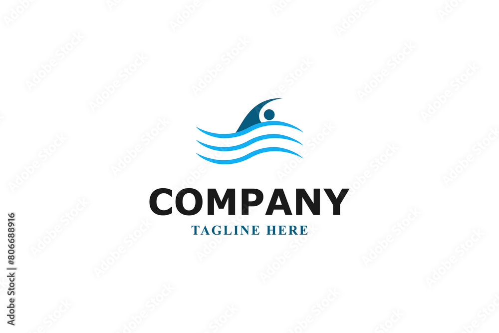 swimming sports club modern logo swimming sports club modern logo