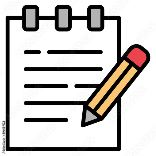 Notepad  Icon Element For Design